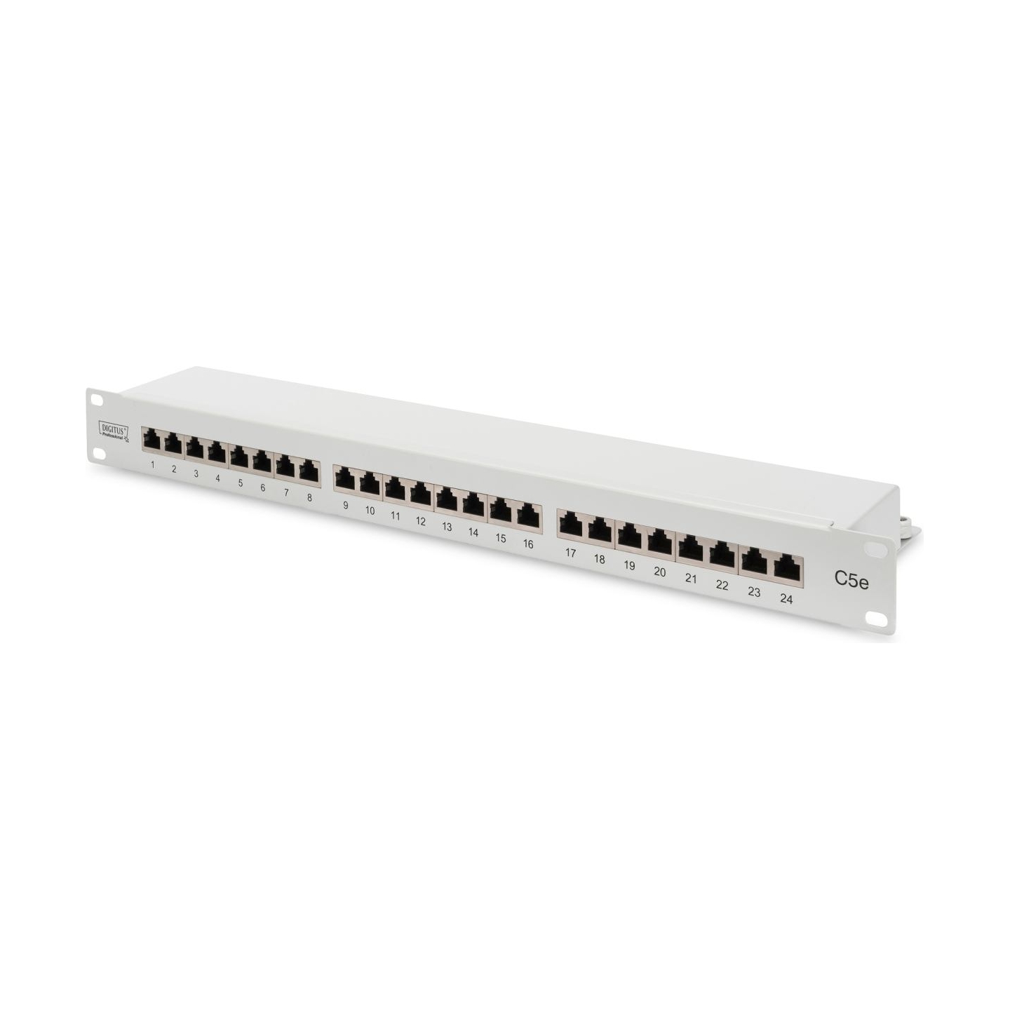 Digitus | Patch Panel | DN-91524S | Category: CAT 5e; Ports: 24 x RJ45; Retention strength: 7.7 kg; Insertion force: 30N max | 4