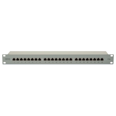 Digitus | Patch Panel | DN-91524S | Category: CAT 5e; Ports: 24 x RJ45; Retention strength: 7.7 kg; Insertion force: 30N max | 4