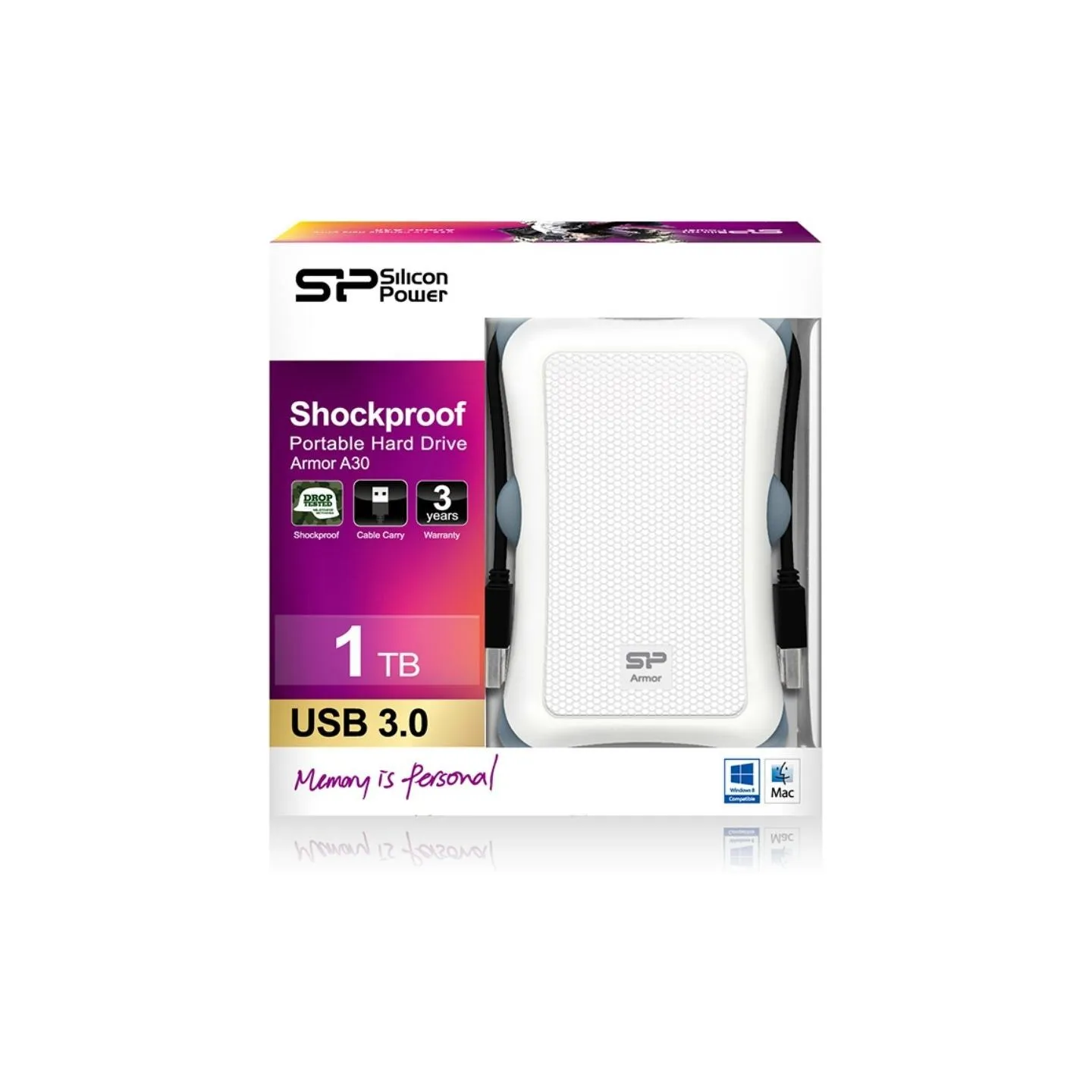 Silicon Power Armor A30 1TB | 1000 GB | 2.5 " | USB 3.1 | White