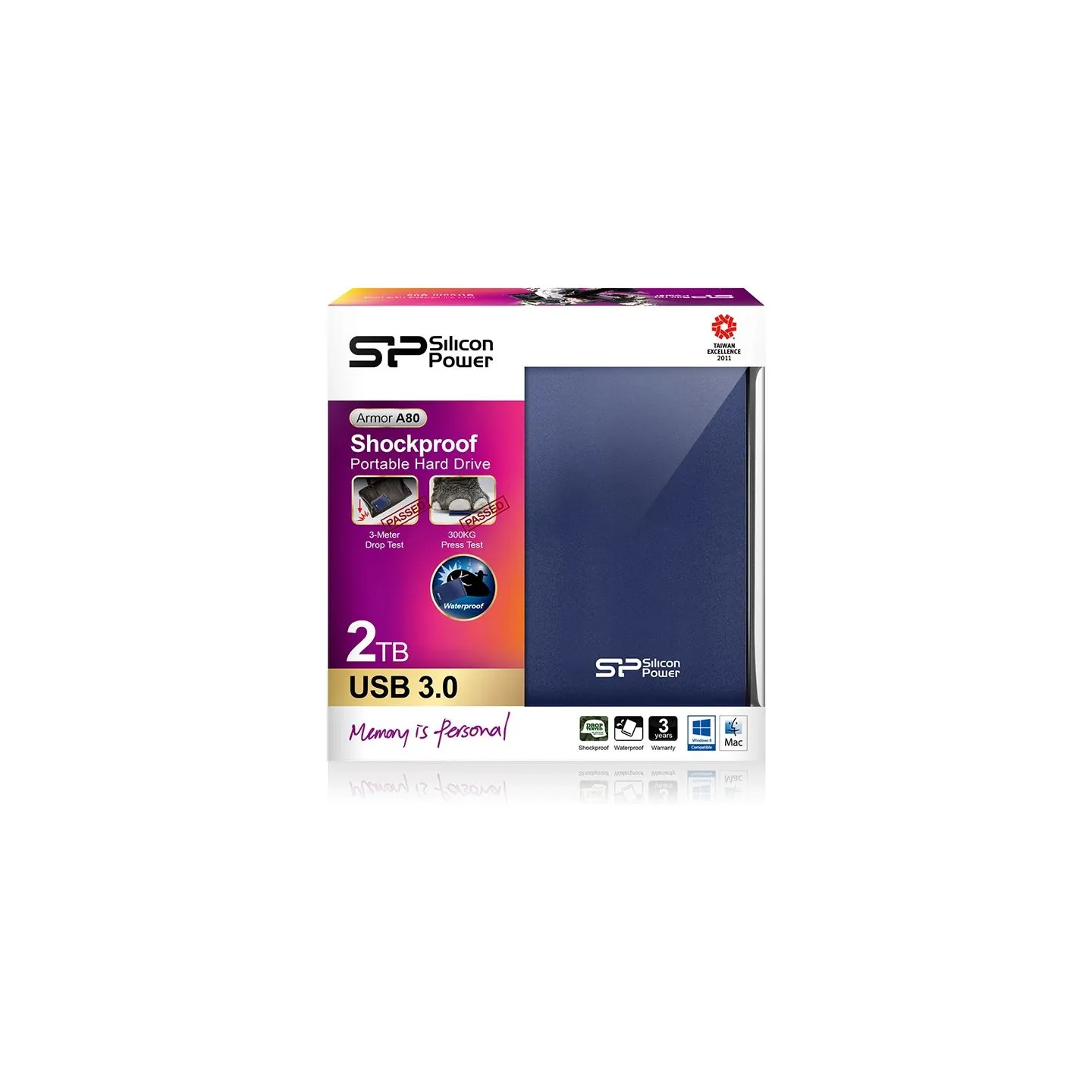 Silicon Power Armor A80 2TB | 2000 GB | 2.5 " | USB 3.1 | Blue