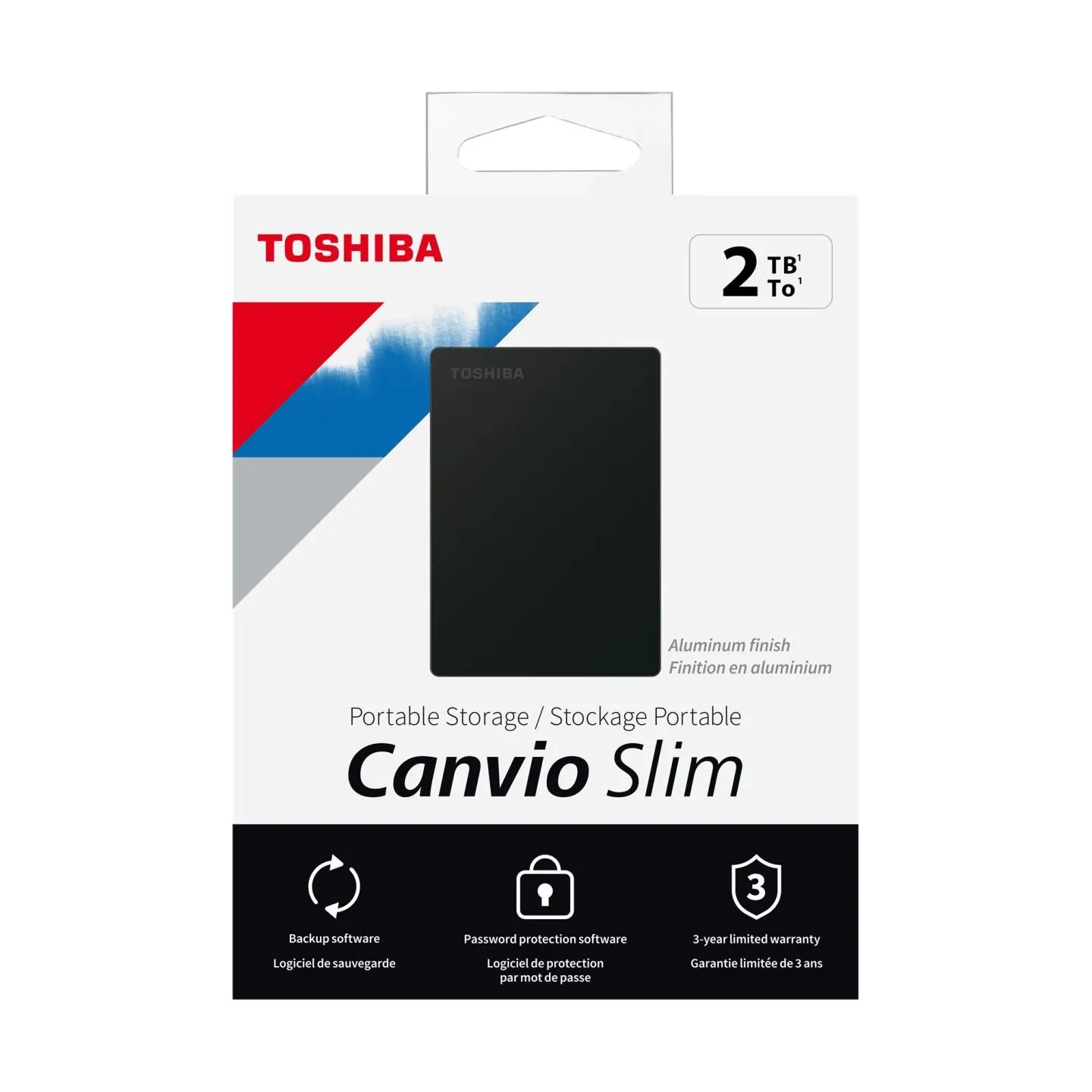 Toshiba Canvio Slim | HDTD320EK3EA | 2000 GB | 2.5 " | USB 3.2 Gen1 | Black