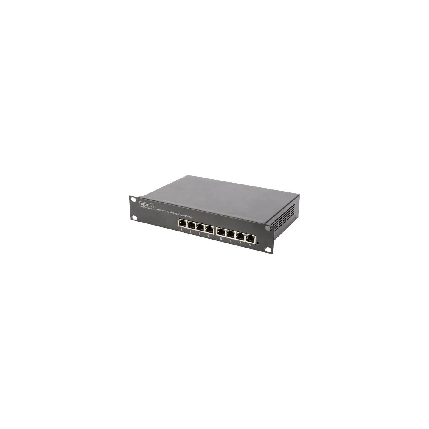 Digitus | 8-port Gigabit Ethernet Switch | DN-80114 | Unmanaged | Rackmountable | Power supply type Internal