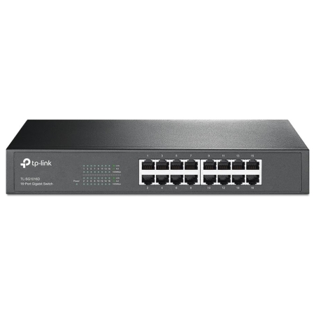 Tp-Link | 16-Port Gigabit Switch | TL-SG1016D | Unmanaged | Desktop/Rackmountable