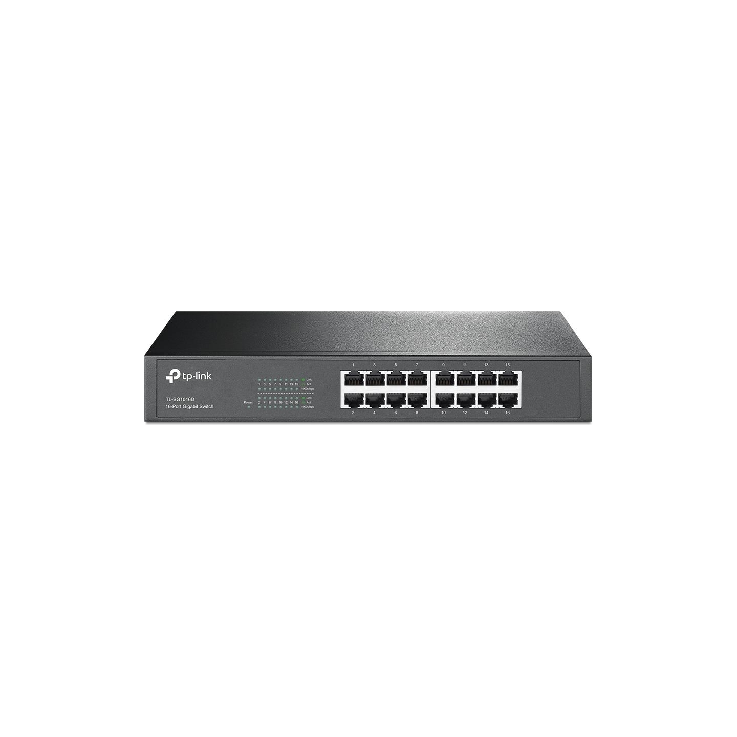 Tp-Link | 16-Port Gigabit Switch | TL-SG1016D | Unmanaged | Desktop/Rackmountable