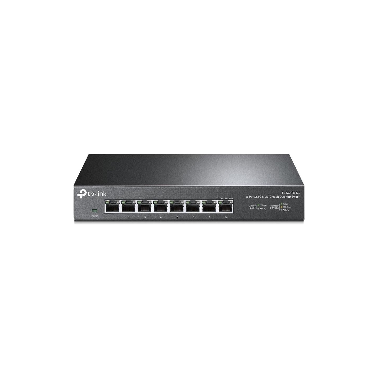 Tp-Link | 8-Port 2.5G Desktop Switch | TL-SG108-M2 | Unmanaged | Desktop | Power supply type External
