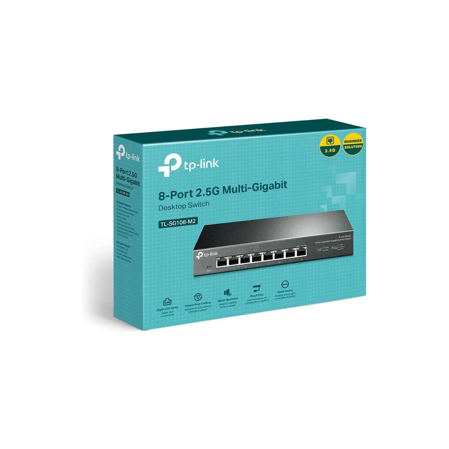 Tp-Link | 8-Port 2.5G Desktop Switch | TL-SG108-M2 | Unmanaged | Desktop | Power supply type External