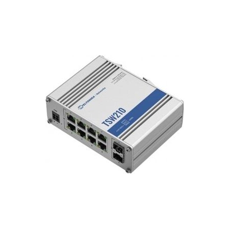 Teltonika TSW210 Switch 2xSFP 8xGbE DIN RAIL Back Panel