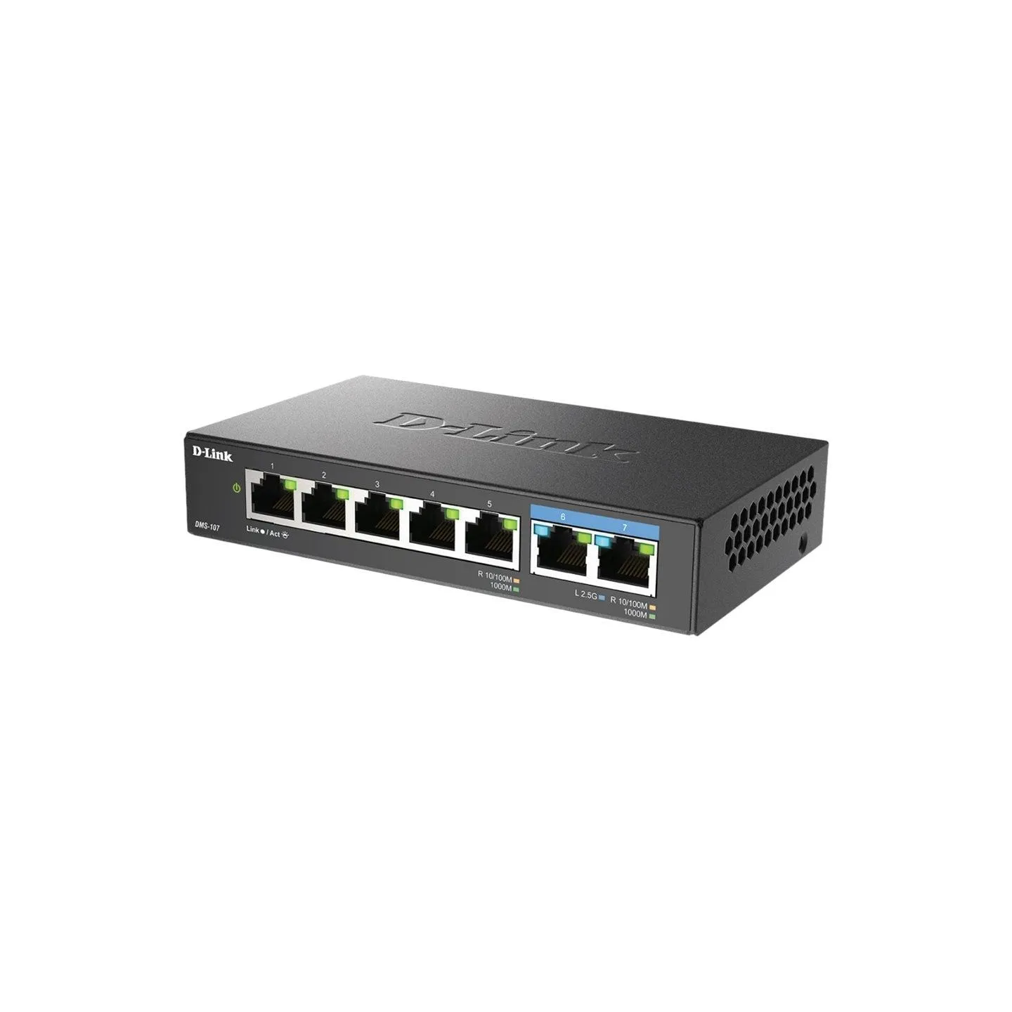 D-Link | 7-Port Multi-Gigabit Unmanaged Switch | DMS-107/E | Unmanaged | Desktop | Power supply type External