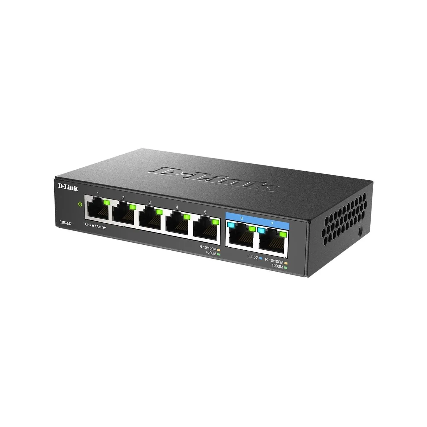 D-Link | 7-Port Multi-Gigabit Unmanaged Switch | DMS-107/E | Unmanaged | Desktop | Power supply type External