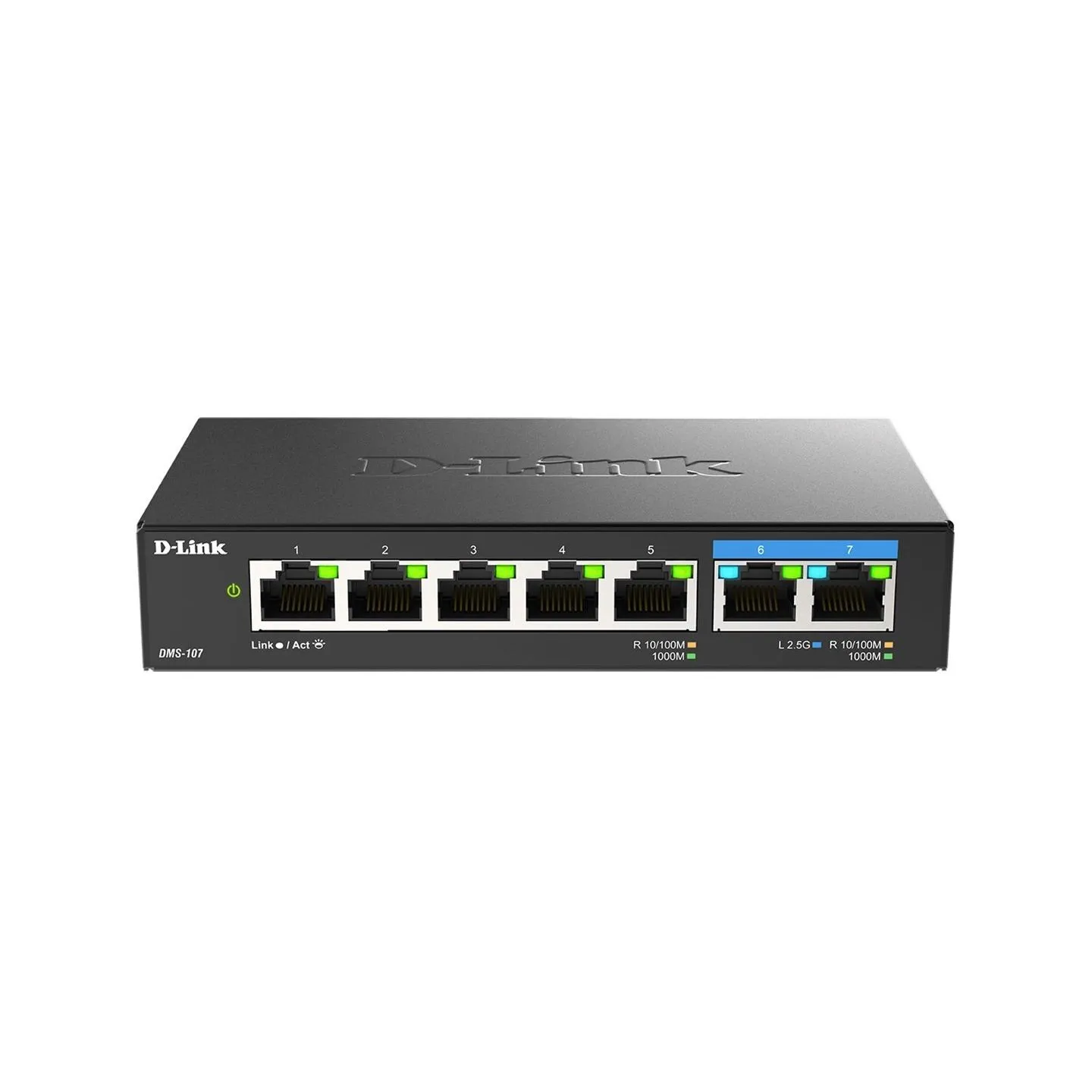 D-Link | 7-Port Multi-Gigabit Unmanaged Switch | DMS-107/E | Unmanaged | Desktop | Power supply type External