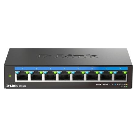 D-Link DMS-108/E | 8-Port 2.5G Multi-Gigabit Desktop Switch | Desktop | Unmanaged