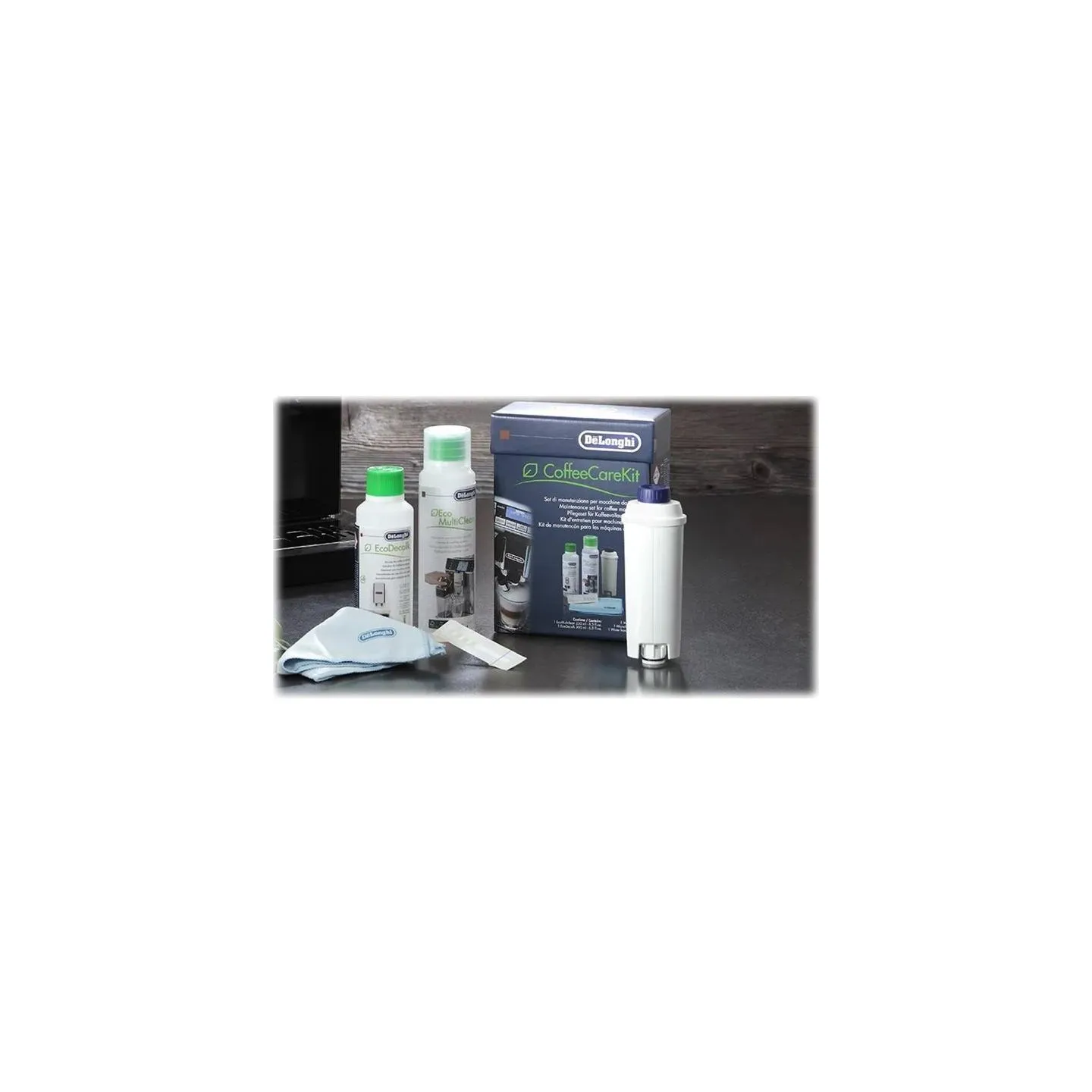 Delonghi | DLSC306 Maintenance Care Kit for Bean to Cup & Espresso Coffee Machines, includes five cleaning accessories