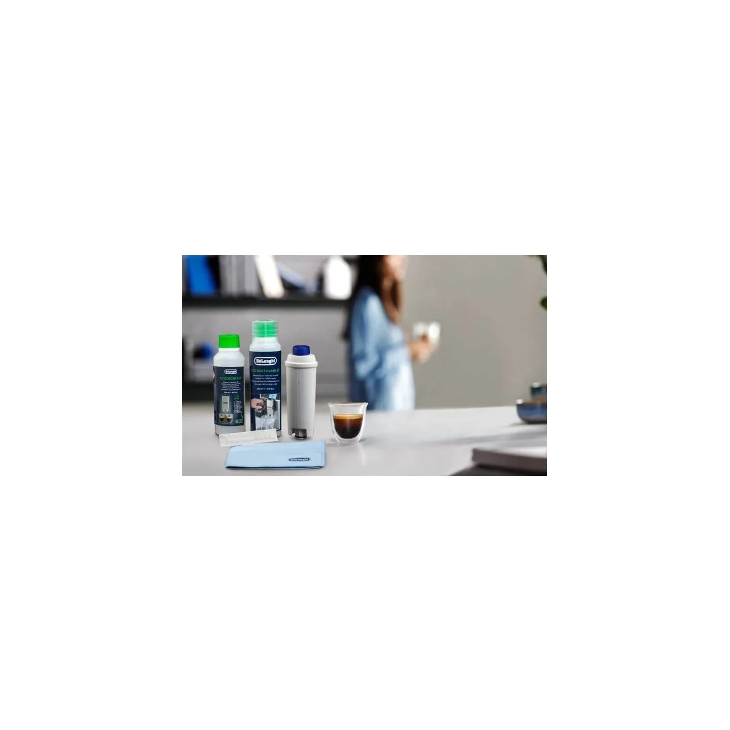 Delonghi | DLSC306 Maintenance Care Kit for Bean to Cup & Espresso Coffee Machines, includes five cleaning accessories