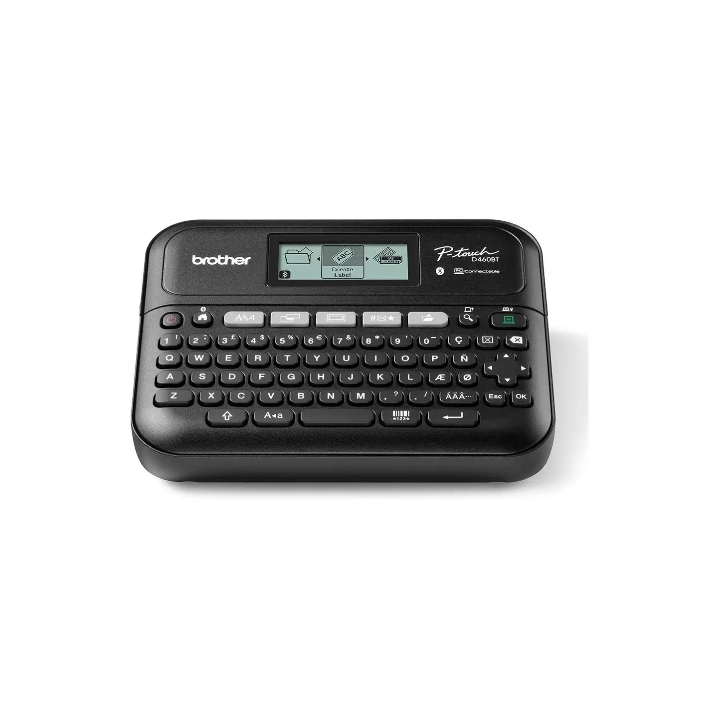 Brother PT-D460BTVP DESKTOP LABEL THERMO PRINTER, BT, 30MM/SEC + CASE + SAMPLE TAPE, MONO DISPLAY