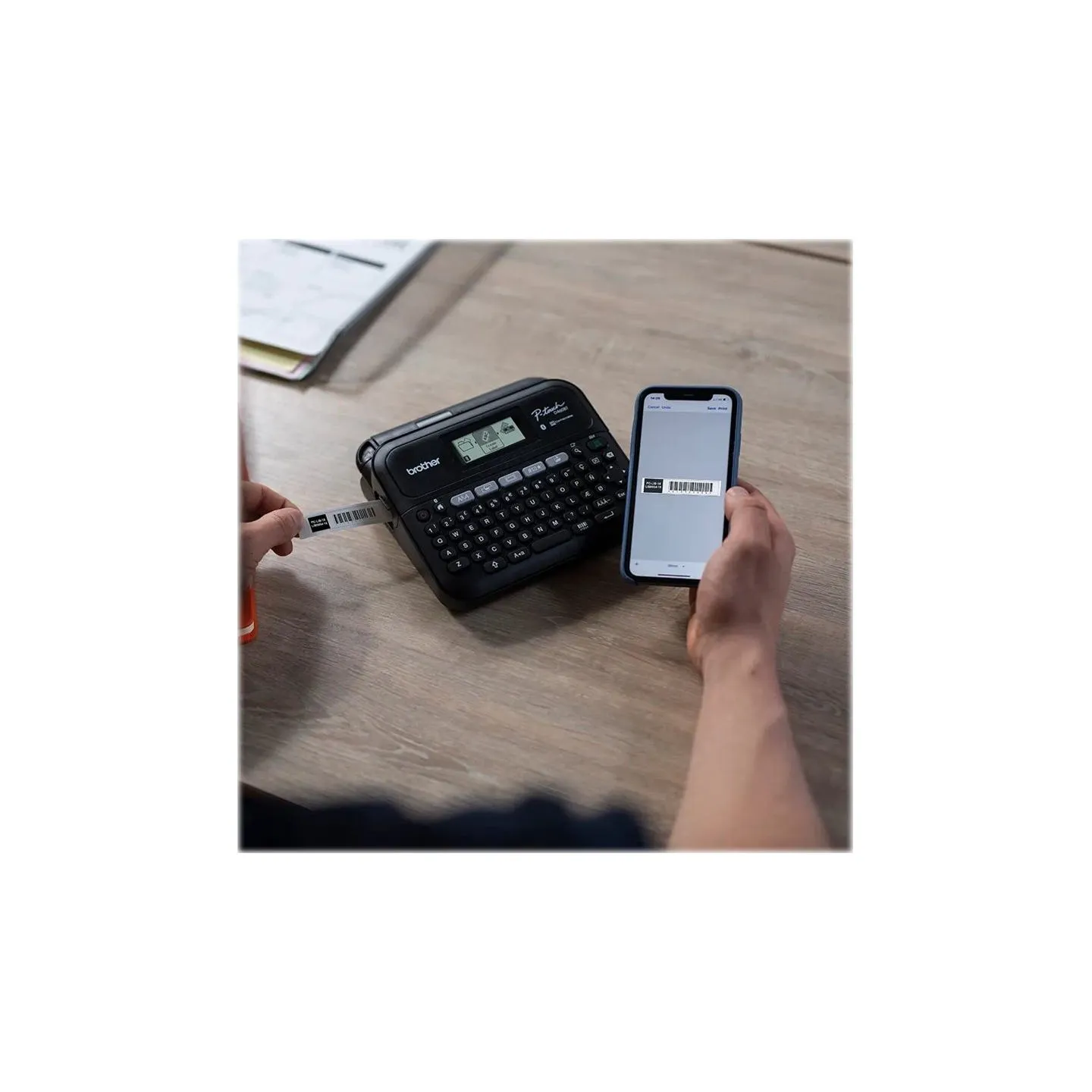 Brother PT-D460BTVP DESKTOP LABEL THERMO PRINTER, BT, 30MM/SEC + CASE + SAMPLE TAPE, MONO DISPLAY