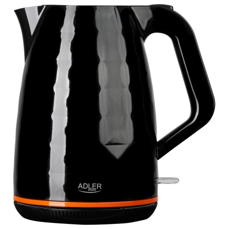 Adler | Kettle | AD 1277 | Standard | 2200 W | 1.7 L | Plastic | 360° rotational base | Black