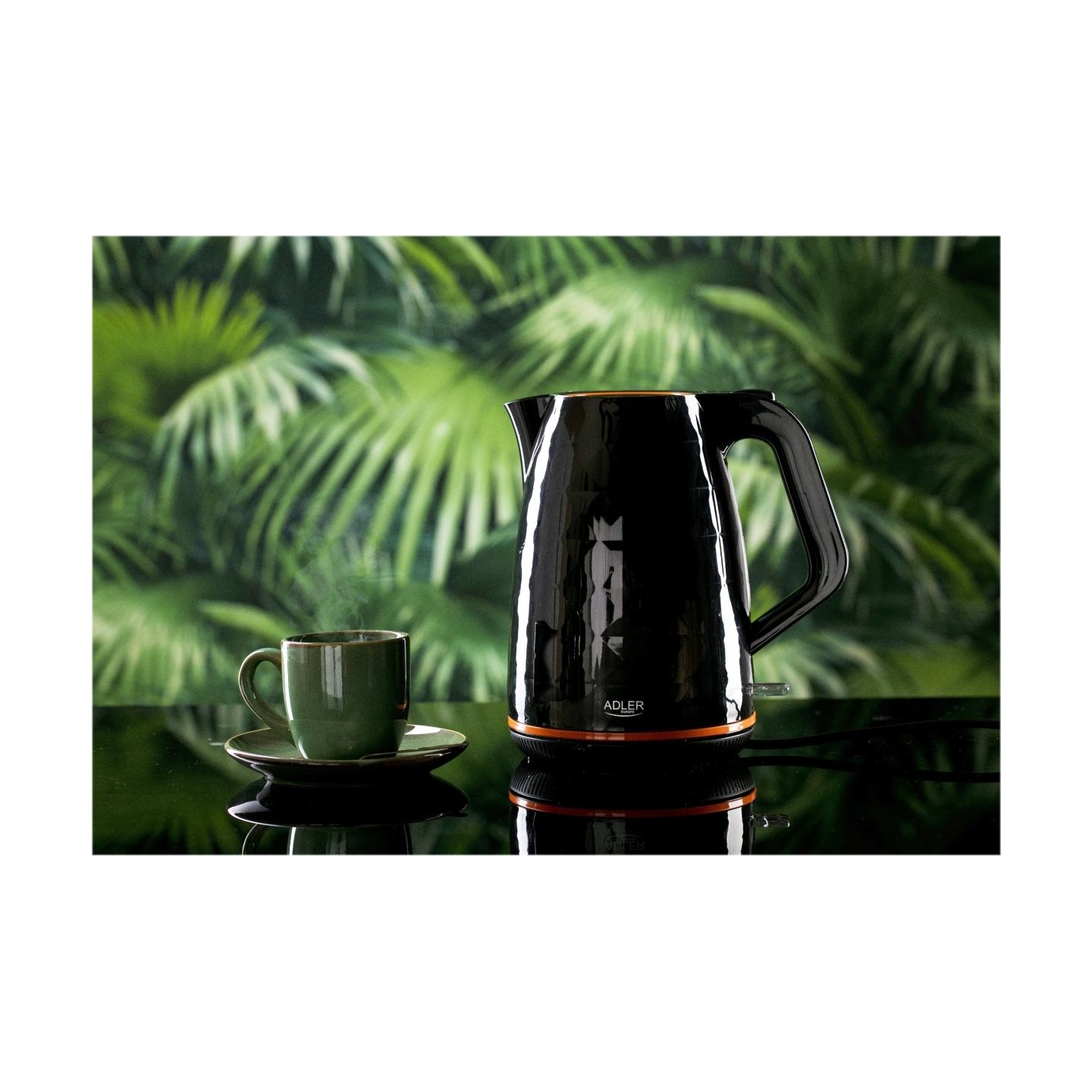 Adler | Kettle | AD 1277 | Standard | 2200 W | 1.7 L | Plastic | 360° rotational base | Black
