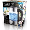 Adler | Kettle | AD 1247 | With electronic control | 1850 W | 1.7 L | Stainless steel/Glass | 360° rotational base | Stainless s