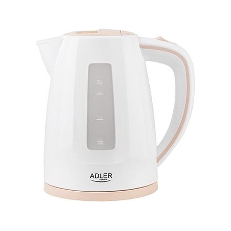 Adler | Kettle | AD 1264 | Standard | 2200 W | 1.7 L | Plastic | 360° rotational base | White
