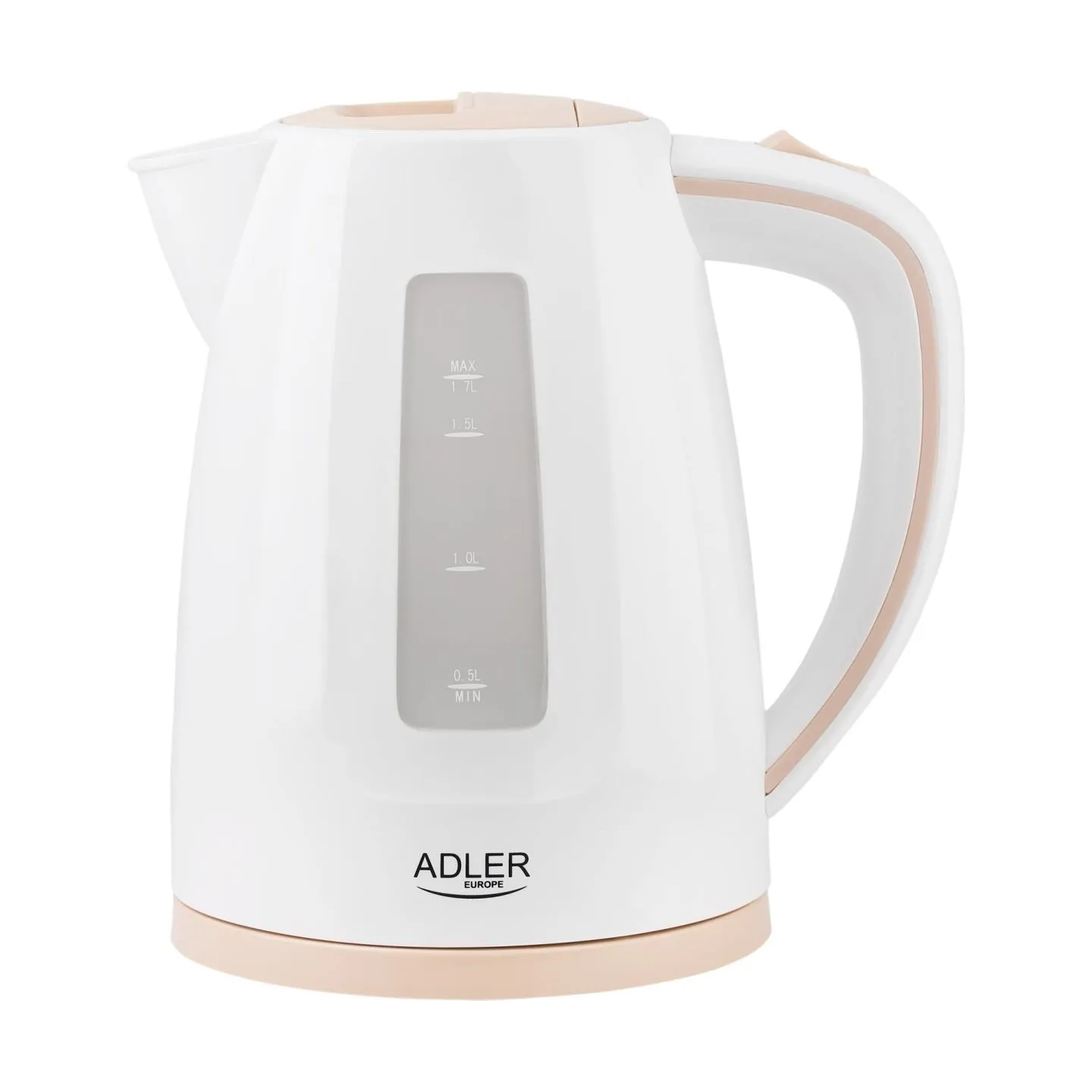 Adler | Kettle | AD 1264 | Standard | 2200 W | 1.7 L | Plastic | 360° rotational base | White