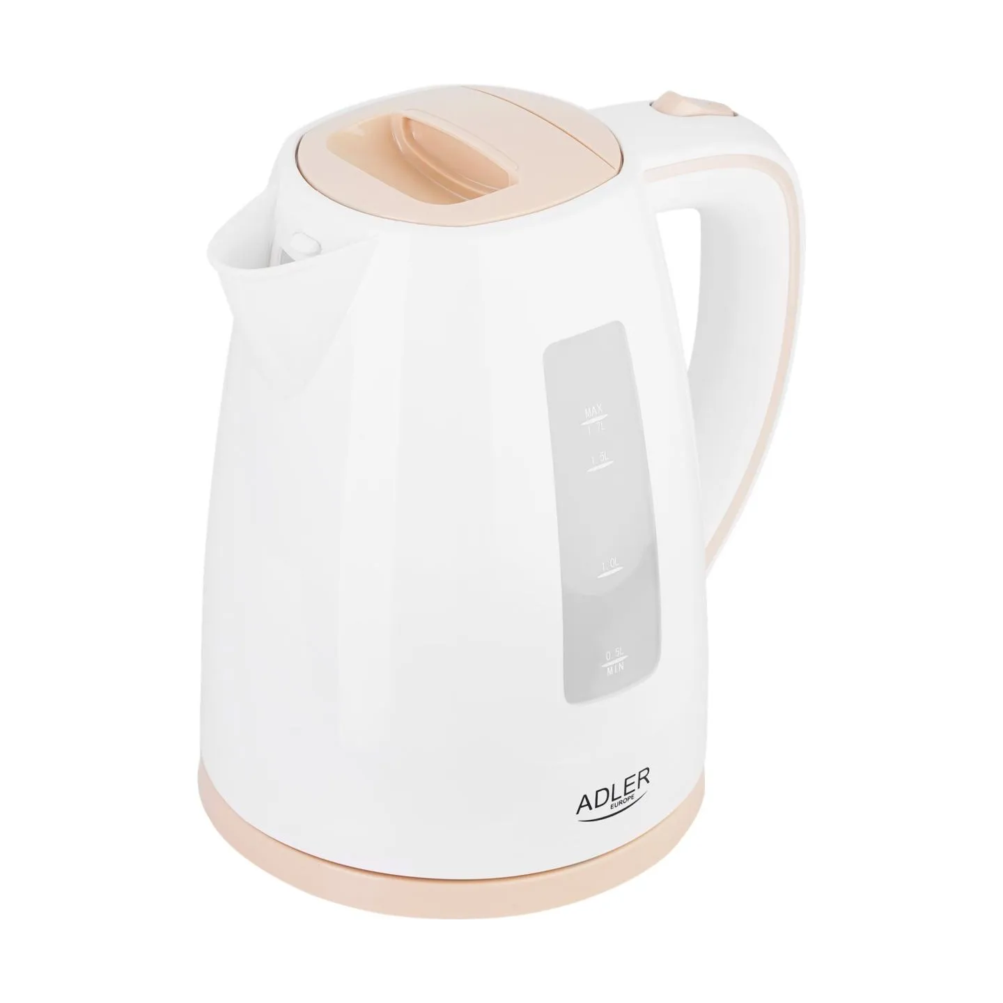 Adler | Kettle | AD 1264 | Standard | 2200 W | 1.7 L | Plastic | 360° rotational base | White