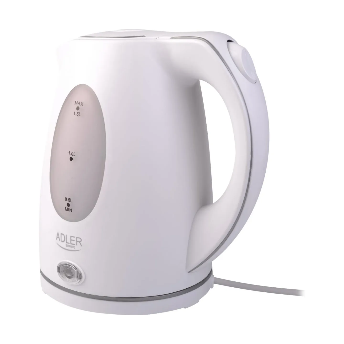 Adler | Kettle | AD 1207 | Standard | 2000 W | 1.5 L | Plastic | 360° rotational base | White
