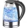 Adler | Kettle | AD 1225 | Standard | 2000 W | 1.7 L | Glass | 360° rotational base | Transparent/Stainless steel