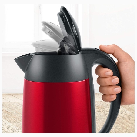Bosch | Kettle | DesignLine TWK3P424 | Electric | 2400 W | 1.7 L | Stainless steel | 360° rotational base | Red