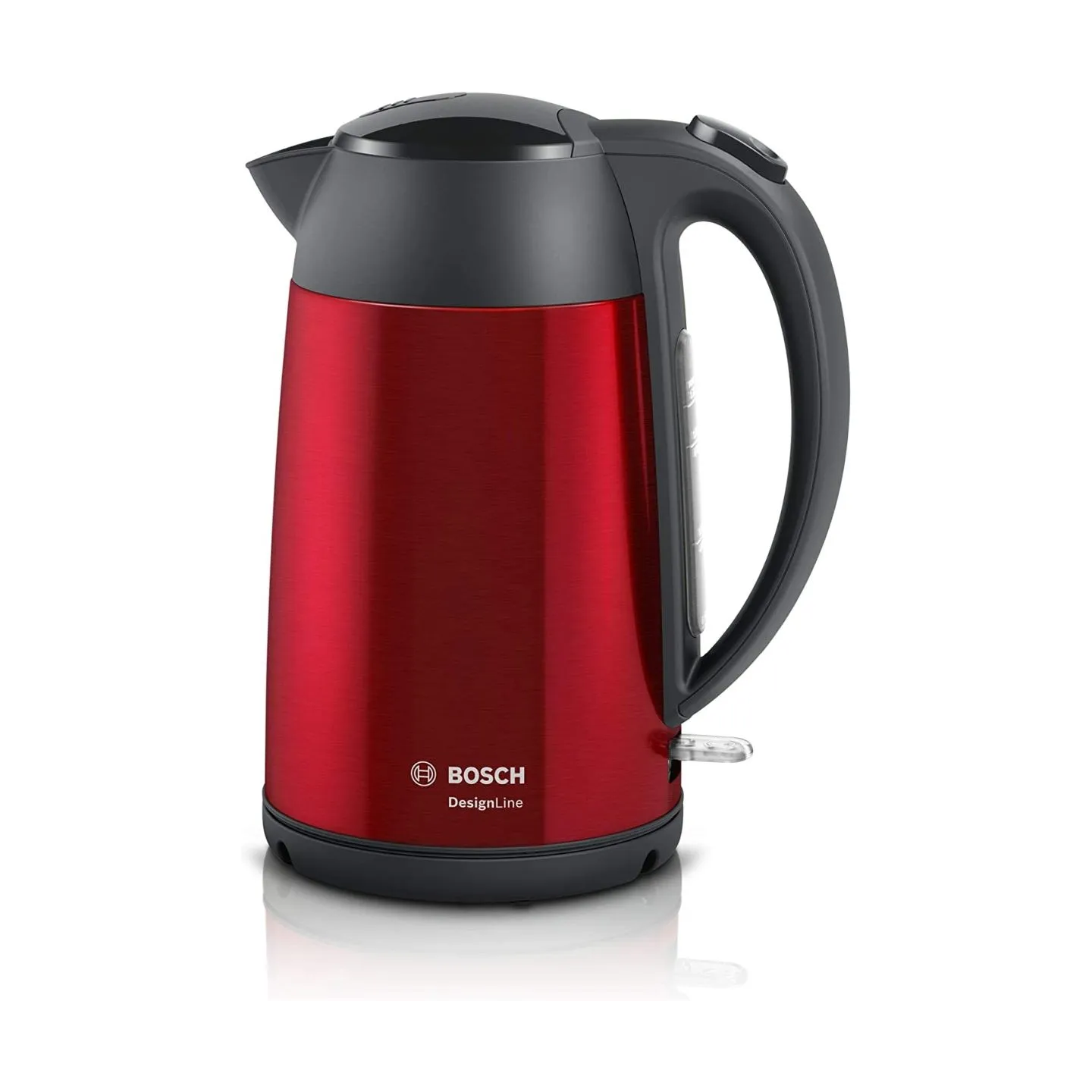 Bosch | Kettle | DesignLine TWK3P424 | Electric | 2400 W | 1.7 L | Stainless steel | 360° rotational base | Red