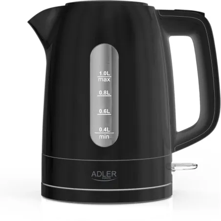 Adler Kettle | AD 1380b | Electric | 2200 W | 1 L | Polypropylene | 360° rotational base | Black