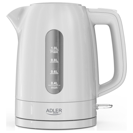 Adler Kettle | AD 1380w | Electric | 2200 W | 1 L | Polypropylene | 360° rotational base | White