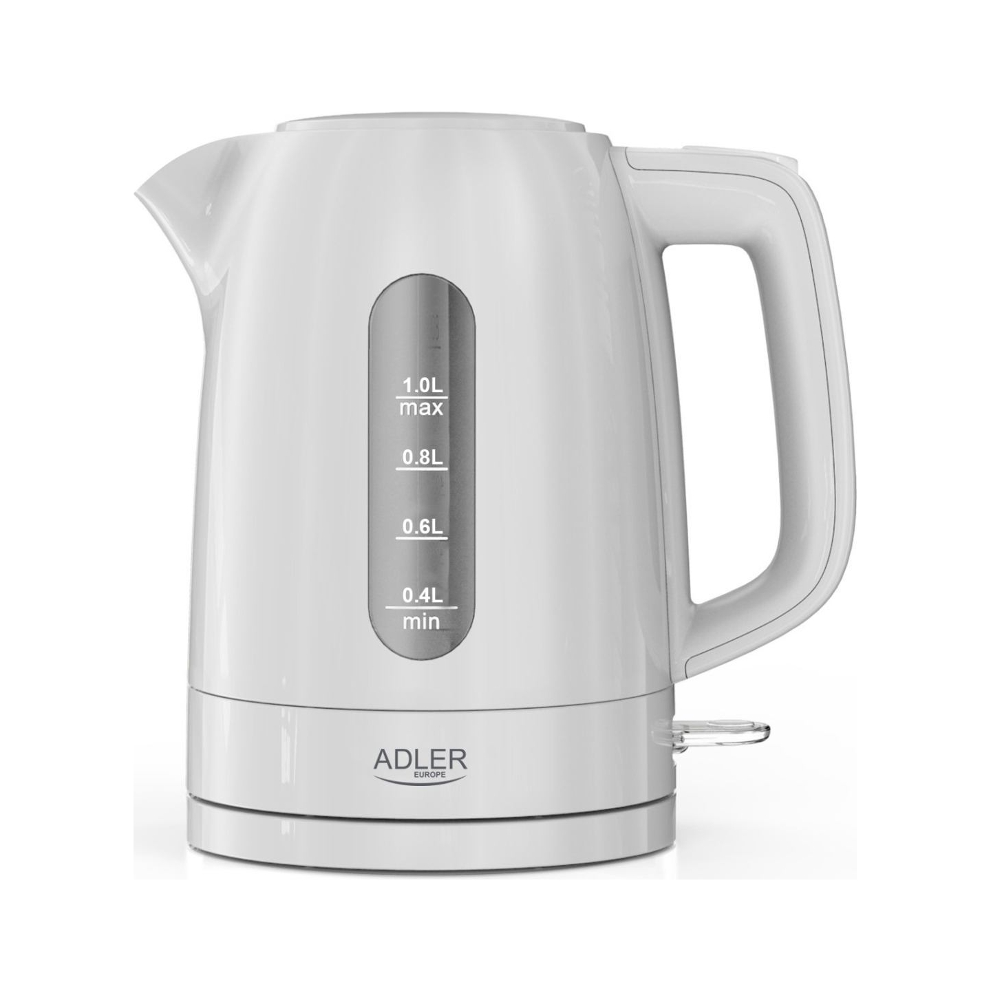 Adler Kettle | AD 1380w | Electric | 2200 W | 1 L | Polypropylene | 360° rotational base | White