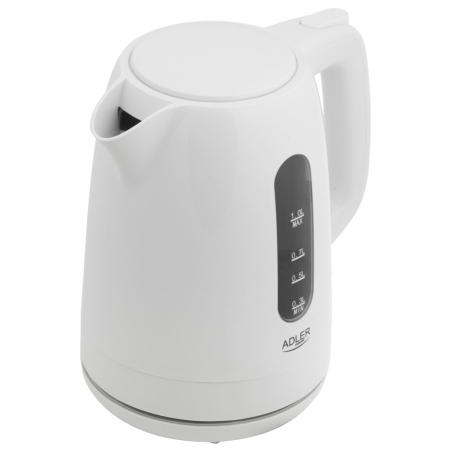 Adler Kettle | AD 1380w | Electric | 2200 W | 1 L | Polypropylene | 360° rotational base | White