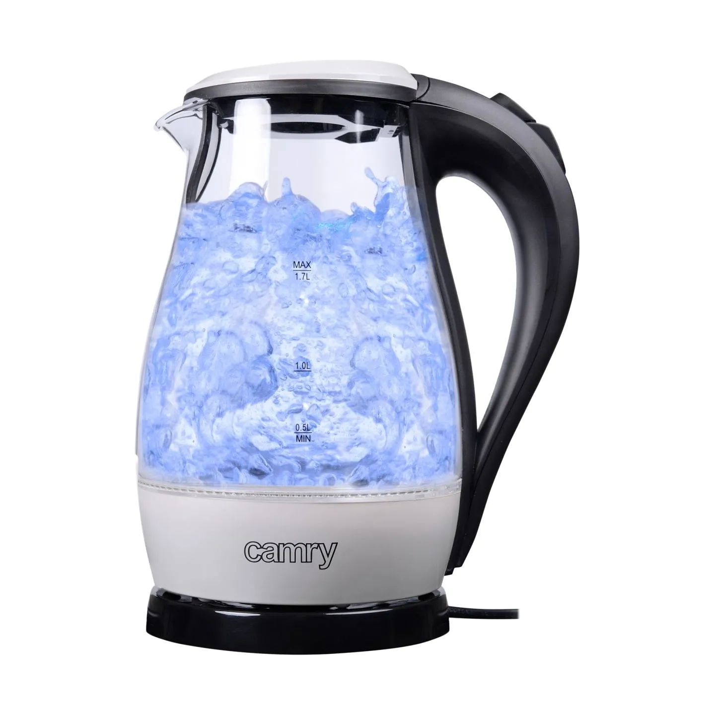 Camry | CR 1251 | Standard kettle | 2000 W | 1.7 L | Glass | 360° rotational base | Glass/Black