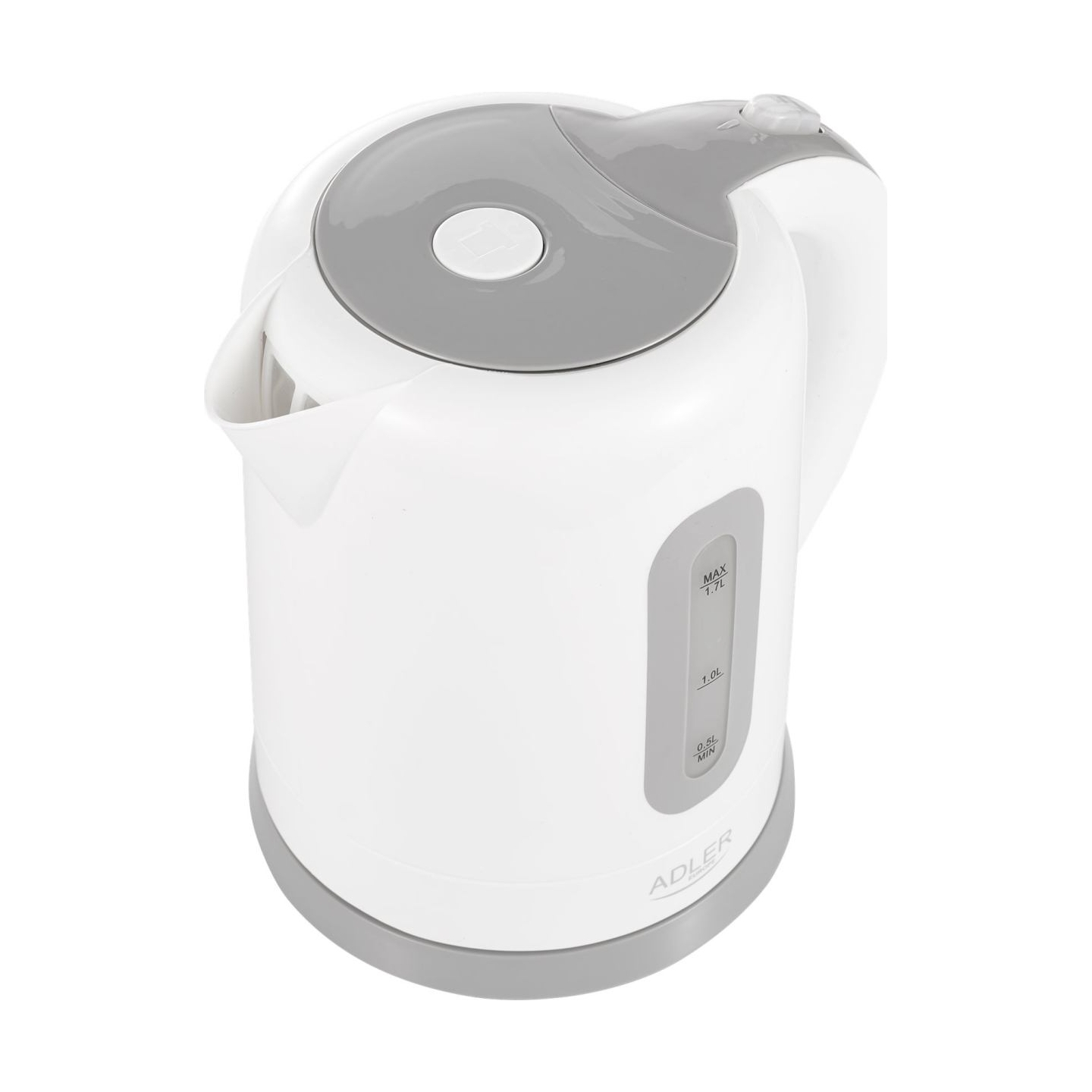 Adler | Kettles | AD 1234 | Standard kettle | 2200 W | 1.7 L | Plastic | 360° rotational base | White