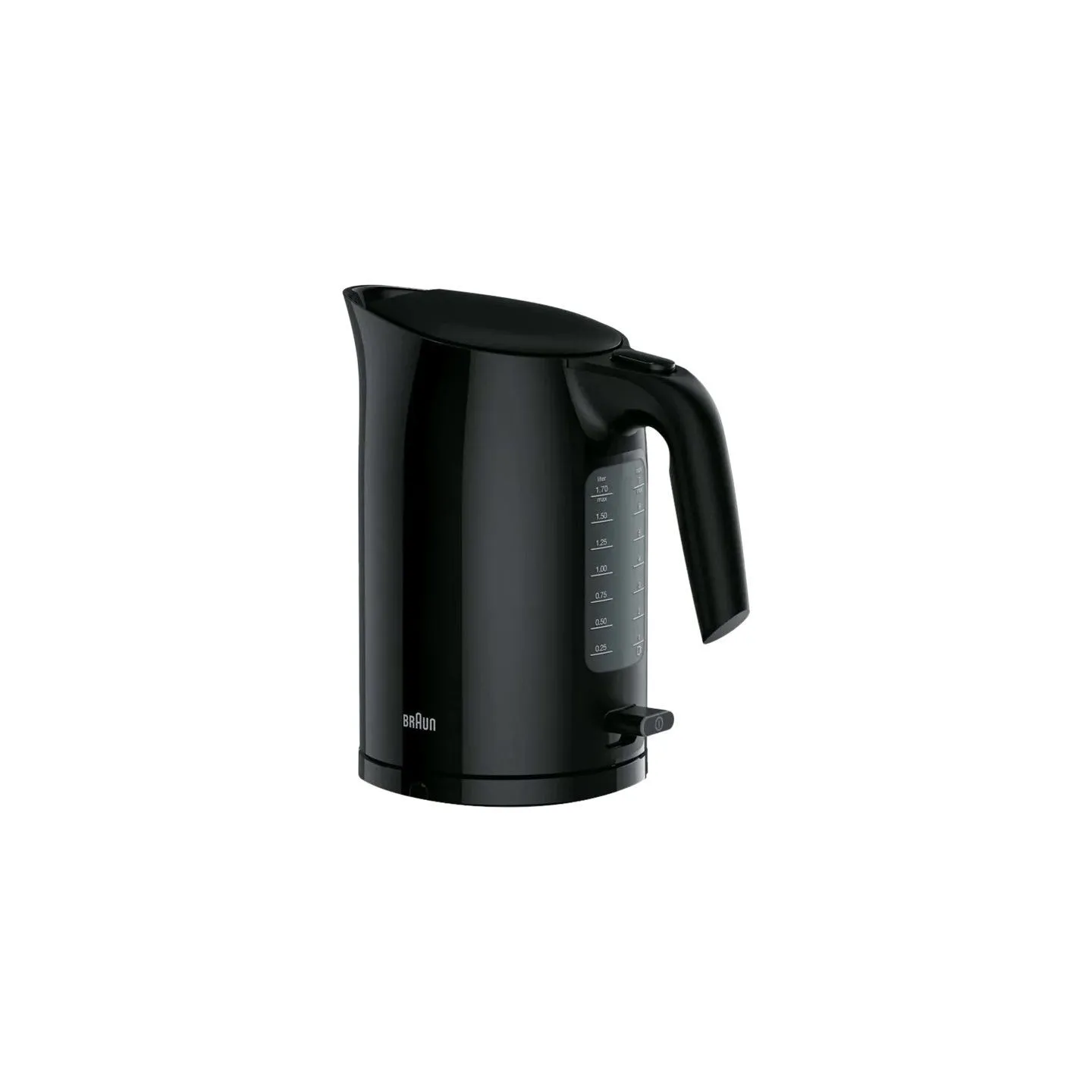 Braun | Kettle | WK3100BK PurEase | Standard | 2200 W | 1.7 L | Plastic | 360° rotational base | Black