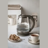 Adler | Kettle | AD 1286 | Standard | 2200 W | 2 L | Plastic/Glass | 360° rotational base | Grey/ transparent