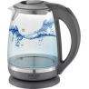 Adler | Kettle | AD 1286 | Standard | 2200 W | 2 L | Plastic/Glass | 360° rotational base | Grey/ transparent