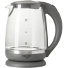 Adler | Kettle | AD 1286 | Standard | 2200 W | 2 L | Plastic/Glass | 360° rotational base | Grey/ transparent