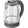 Adler | Kettle | AD 1286 | Standard | 2200 W | 2 L | Plastic/Glass | 360° rotational base | Grey/ transparent
