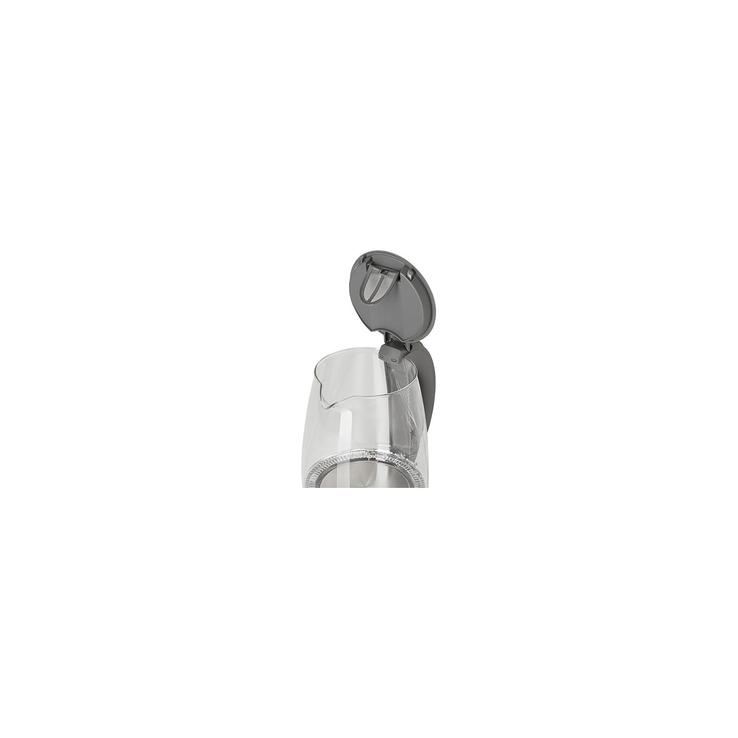 Adler | Kettle | AD 1286 | Standard | 2200 W | 2 L | Plastic/Glass | 360° rotational base | Grey/ transparent