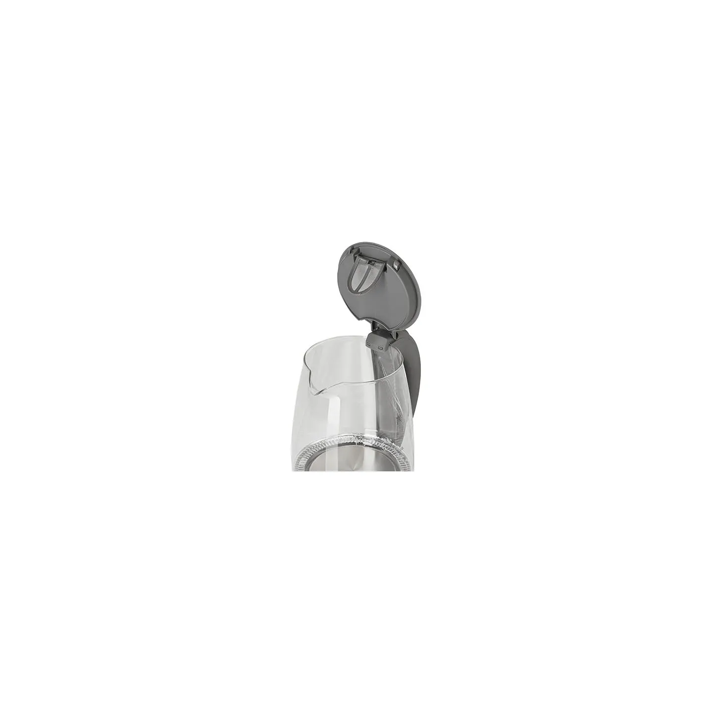 Adler | Kettle | AD 1286 | Standard | 2200 W | 2 L | Plastic/Glass | 360° rotational base | Grey/ transparent