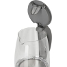 Adler | Kettle | AD 1286 | Standard | 2200 W | 2 L | Plastic/Glass | 360° rotational base | Grey/ transparent