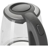 Adler | Kettle | AD 1286 | Standard | 2200 W | 2 L | Plastic/Glass | 360° rotational base | Grey/ transparent