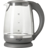Adler | Kettle | AD 1286 | Standard | 2200 W | 2 L | Plastic/Glass | 360° rotational base | Grey/ transparent