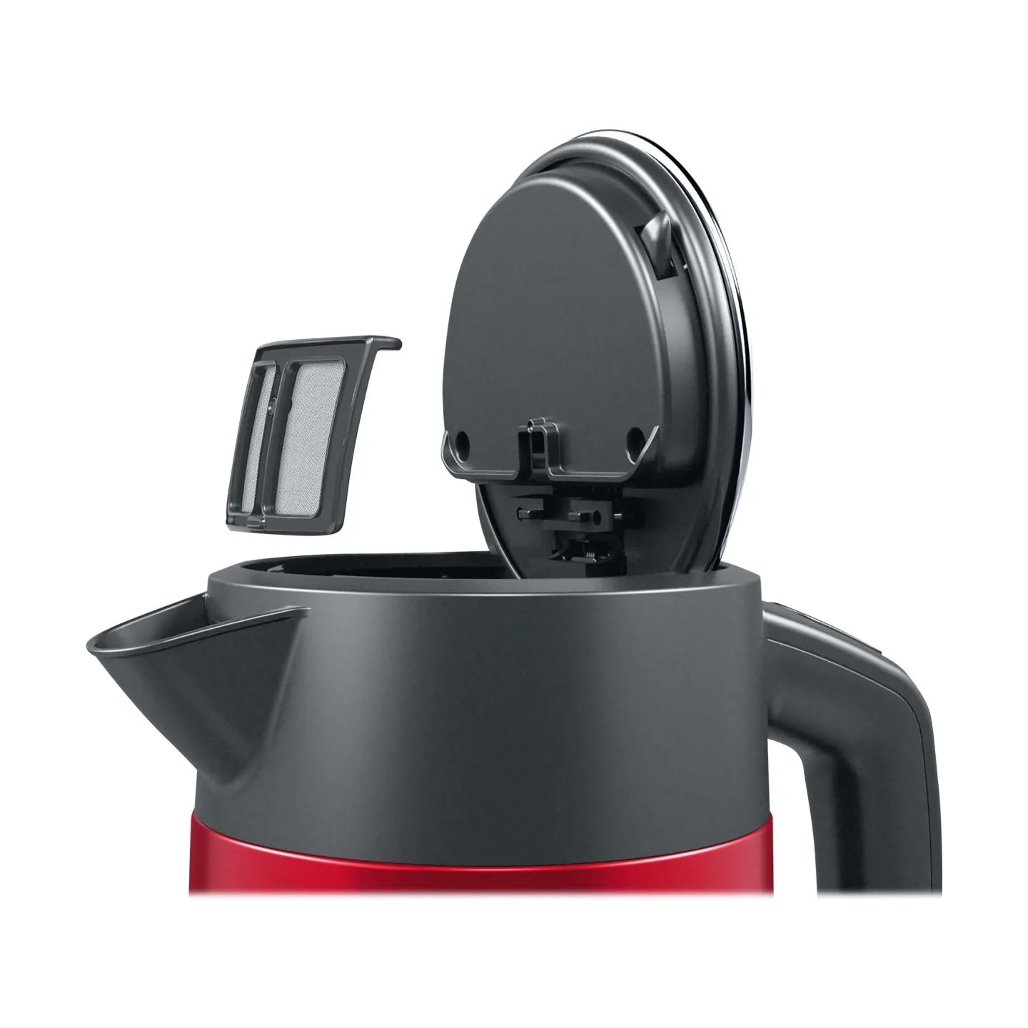 Bosch | Kettle | DesignLine TWK4P434 | Electric | 2400 W | 1.7 L | Stainless steel | 360° rotational base | Red/Black