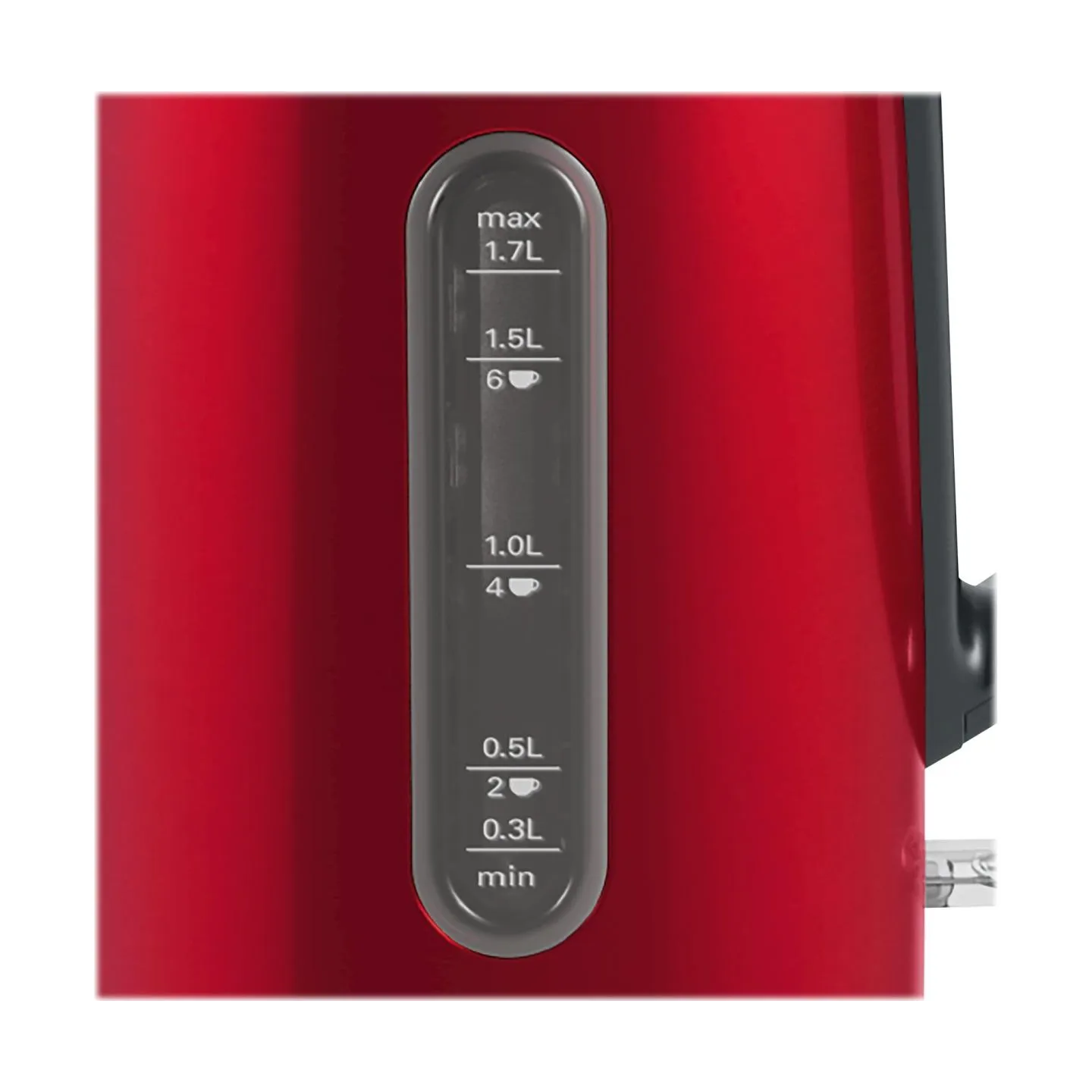 Bosch | Kettle | DesignLine TWK4P434 | Electric | 2400 W | 1.7 L | Stainless steel | 360° rotational base | Red/Black