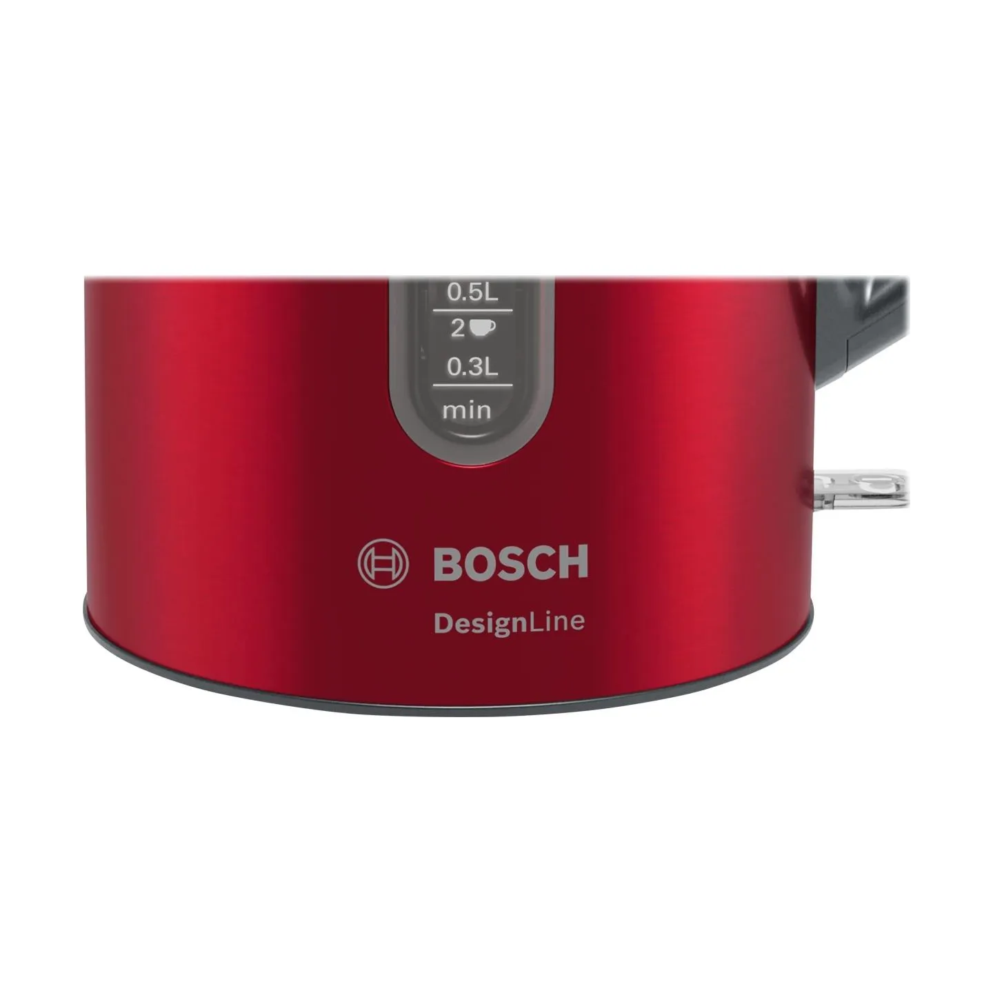 Bosch | Kettle | DesignLine TWK4P434 | Electric | 2400 W | 1.7 L | Stainless steel | 360° rotational base | Red/Black