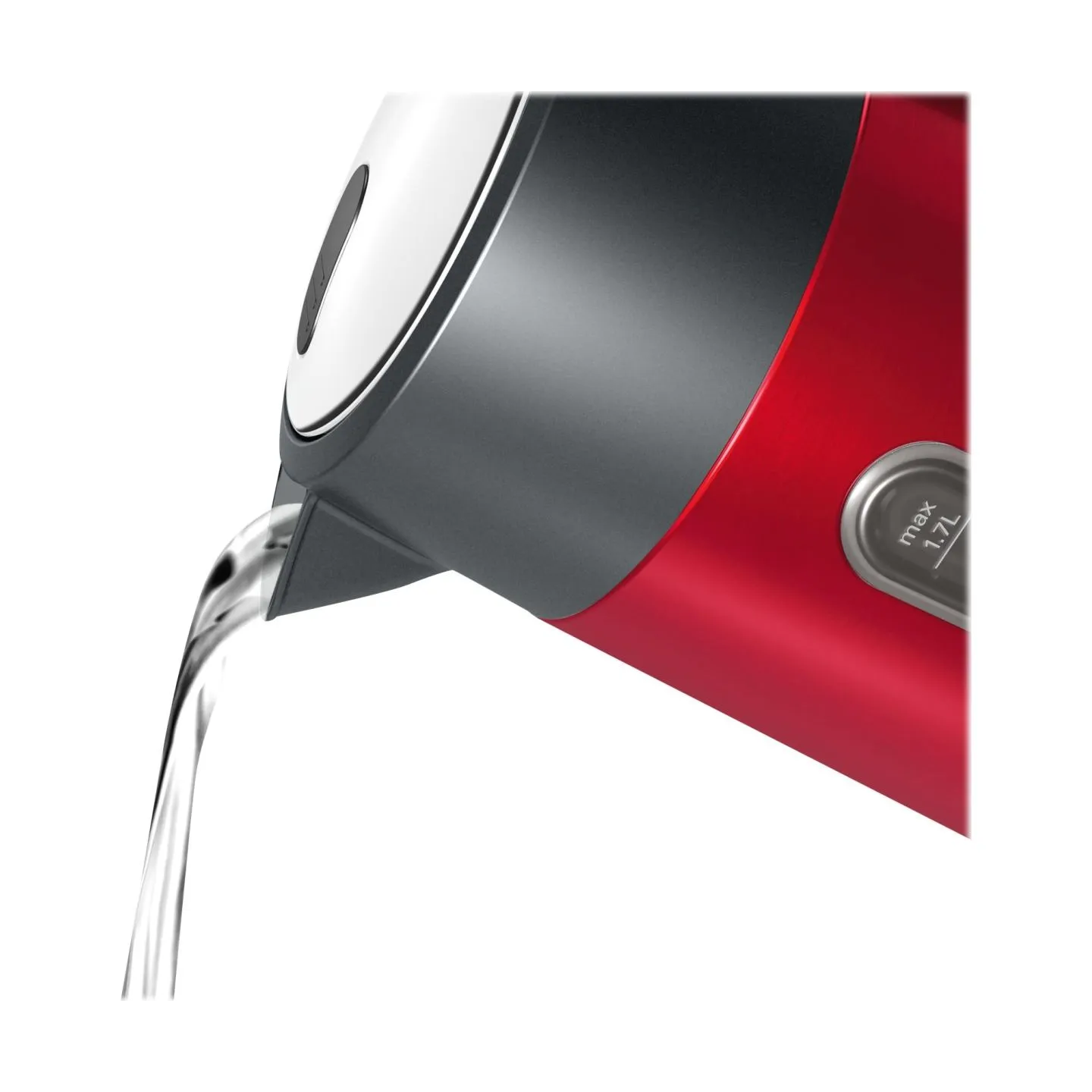 Bosch | Kettle | DesignLine TWK4P434 | Electric | 2400 W | 1.7 L | Stainless steel | 360° rotational base | Red/Black