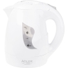 Adler | Kettle | AD 08 | Standard | 850 W | 1 L | Plastic | 360° rotational base | White